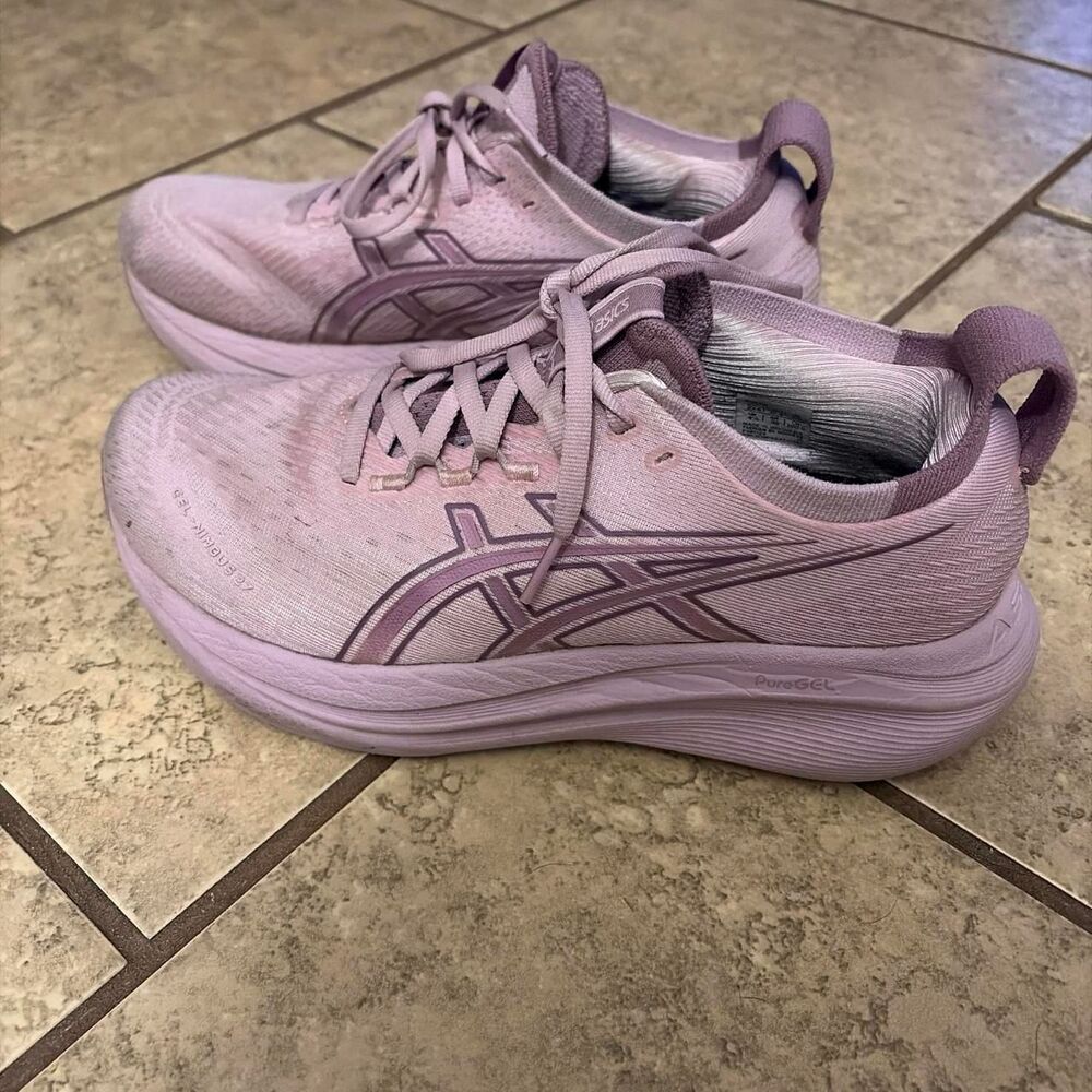 Asics Women's Purple and Pink Trainers